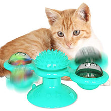Load image into Gallery viewer, GloryStar Windmill Cat Toy Interactive Turntable Massage Brush for Pet Kitty Scratching Tickle
