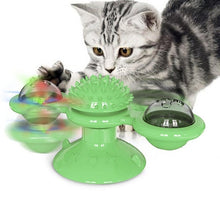 Load image into Gallery viewer, HiMISS Windmill Cat Toy Interactive Turntable Massage Brush for Pet Kitty Scratching Tickle