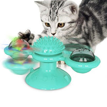 Load image into Gallery viewer, HiMISS Windmill Cat Toy Interactive Turntable Massage Brush for Pet Kitty Scratching Tickle