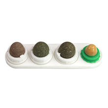 Load image into Gallery viewer, Licking Treats Non Toxic Cats Toy Catnip Ball Set Self Adhesive Pet Supplies Oral Care Rotatable With Box Home Edible Detachable