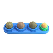 Load image into Gallery viewer, Licking Treats Non Toxic Cats Toy Catnip Ball Set Self Adhesive Pet Supplies Oral Care Rotatable With Box Home Edible Detachable