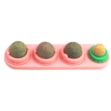 Load image into Gallery viewer, Licking Treats Non Toxic Cats Toy Catnip Ball Set Self Adhesive Pet Supplies Oral Care Rotatable With Box Home Edible Detachable