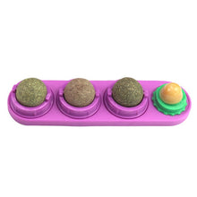 Load image into Gallery viewer, Licking Treats Non Toxic Cats Toy Catnip Ball Set Self Adhesive Pet Supplies Oral Care Rotatable With Box Home Edible Detachable
